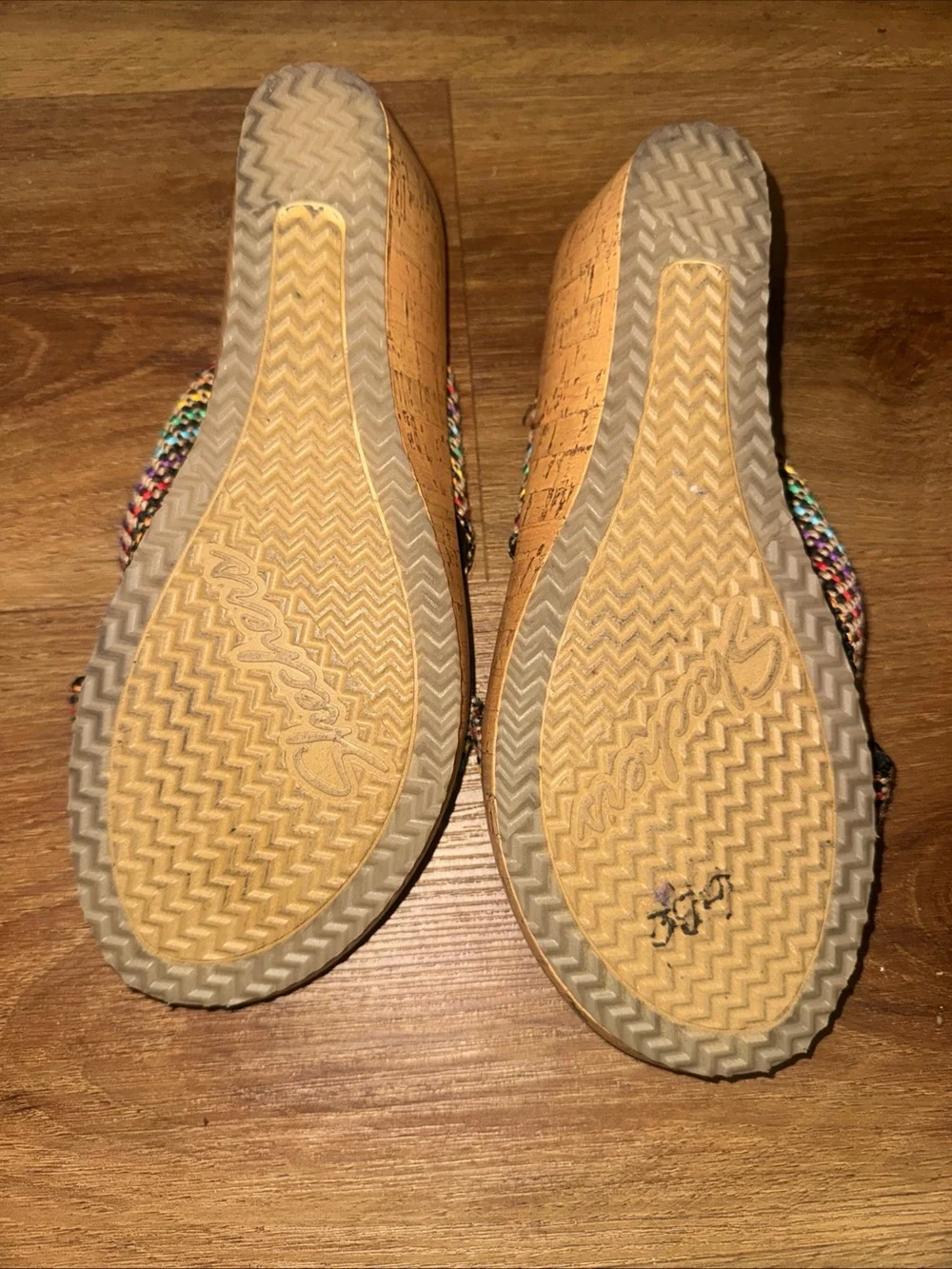Skechers Beverlee Delighted Rainbow Multi Color Wedge Heel Sandals Womens 9.5